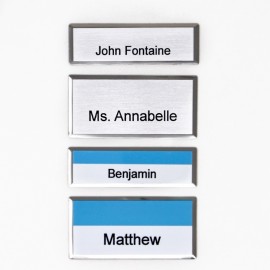 Kumon Silver Beveled Name Tag (will include Kumon logo top center)
